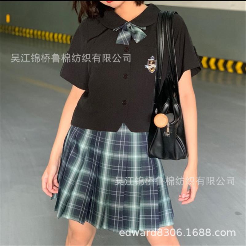 色织格子半身裙JK制服女裙子80.JPG