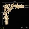 Calcomanía de Flor Tallada en Madera Maciza Estilo Europeo Francés Ángulo Flor Panel de Pared Fondo Pared Puerta de Gabinete Decoración de Muebles Cableado Piezas de Flores de Madera
