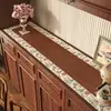 Alfombrilla Protectora para Aparador de Comedor de Lujo Ligero Estilo Americano, Impermeable, a Prueba de Suciedad, a Prueba de Polvo, Alfombrilla para Mesa de Gabinete de TV, Alfombrilla para Gabinete de Zapatos de Entrada