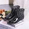 Botas de Lluvia, Zapatos de Agua de Caña Corta, Botas de Lluvia, de Caña Baja, Modernos y Versátiles, Cubiertas de Terciopelo Plus, Tela de Cristal Floral Impermeable, Zapatos de Goma para Trabajar en la Cocina