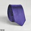 Corbata de color liso para hombre casual 5 cm estilo coreano seda artificial estrecha para lugar de trabajo boda negocios administrativa venta al por mayor