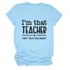 EU SOU Aquele Professor Que Eles Amazon Ebay Site Independente Casual Simples Camiseta Feminina Gola Redonda Manga Curta