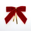 Accesorios de Lazo de Cinta de Terciopelo Transfronterizos, Colgantes Decorativos de Atmósfera Navideña, Lazos de Terciopelo Listos para Usar