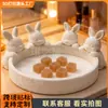 Porta-Ovos de Coelho da Páscoa Popular Impresso em 3D Bandeja de Armazenamento para Joias e Chaves Decoração para Casa e Escritório
