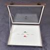 Caja de Almacenamiento Hengjing Cien Anillos con Tapa de Cristal, Acabado de Alta Gama para Uso Doméstico, 50 Anillos, Pendientes, Vitrina para Joyería