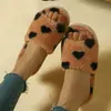 Pantuflas de Hogar de Comercio Exterior Eva para Mujer, Pantuflas Antideslizantes de Moda con Forma de Corazón Grande, Pantuflas Planas Casuales de Punta Abierta para Mujer