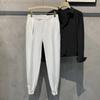 Novas calças de velcro masculinas de alta qualidade Sense Western Calças curtas de primavera e outono para todos os estilos Calças casuais de velcro masculinas