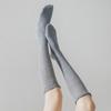 Meias Brancas de Pelúcia Estilo Ballet para Mulheres Meias de Cano Médio para Primavera e Verão Cor Sólida Meias Finas de Rede
