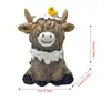 Nueva Figura Creativa de Vaca de las Tierras Altas Adorno de Resina Decoración de Escritorio para el Hogar Transfronterizo