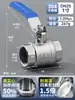 Válvula de bola de acero inoxidable 304, interruptor de válvula de 4 puntos, dos piezas de rosca interna 316/201, resistente a la corrosión y a alta presión de 1 pulgada, DN50