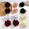 Europa y Estados Unidos joyería transfronteriza pendientes de flores grandes con sentido del diseño de tela exagerado flor de verano flor nicho pendientes de flores