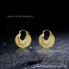 Anel Dourado Elegante Estilo Socialite de Luxo Brilhante Brincos de Zircônia Brincos Simples da Moda de Alto Padrão Brincos Exquisitos Personalizados