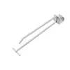 Tubo Quadrado 2,5cm Gancho de Linha Dupla Barra Transversal Rack de Exibição Prateleira Gancho Cabide de Produto Moderno Minimalista Montado na Parede