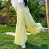 Pantalones Falda Florales de Capullo para Mujer, Verano Nuevo Cintura Alta Adelgazantes Sueltos Cortos Casuales de Pierna Ancha con un Estilo Linterna Perezoso y Abullonado