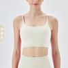 Sutiã esportivo sexy de Lycra com alça pequena e costas nuas, sutiã fitness de resistência média, roupa íntima esportiva avançada para mulheres