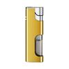 ZY047 clásico simple electrónico de presión hacia abajo inflable recto a prueba de viento encendedor caja de gas transparente Super venta al por mayor