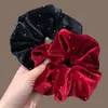 Elegante Goma para el Pelo de Terciopelo Negro con Acabado de Alta Gama, Lazo para Moño, Accesorio para el Cabello, Nuevo Modelo 2026, Adorno para el Cabello de Año Nuevo
