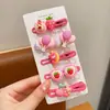 Acessórios de Cabelo para Meninas Laços Kuromi Urso Morango Grampo de Cabelo Desenho Animado Presilha Lateral para Franja Bebê Adereço de Cabeça Cachorro Canela Presilha BB