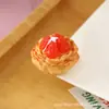 Accesorios de Resina DIY al por Mayor Frutas Tartas de Huevo Fresa Tartas de Huevo Juguetes de Comida en Miniatura Materiales de Decoración Hechos a Mano Imanes para Refrigerador Exhibición