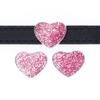8mm Desgaste com Acessórios de Coração com Glitter Pulseira DIY Chaveiro Corrente para Celular Acessórios de Joalheria