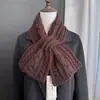 Bufanda Cuello Calentador 100% Lana Pura de Alta Calidad y Buena Reputación para Mujer, Cruzada, Cálida, Diseño Retorcido, Estilo Diseñador para Invierno
