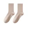Calcetines de algodón puro para hombre, calcetines de media pantorrilla para primavera y otoño, calcetines para hombre 10A antibacterianos, antiolor, transpirables, absorbentes de sudor, calcetines de algodón, calcetines de vestir para hombre