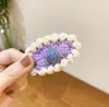 Pasador de Ganchillo de Lana Hecho a Mano DIY Orejas de Conejo Lindas Pasador Estéreo de Hierba Flor Pasador BB de Lana Hecho a Mano