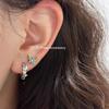 Pendientes de mariposa con degradado de esmalte retro de mariposa transparente de agua fría para mujer, pendientes antiguos distintivos, diseño de nicho, sencillos y combinables.