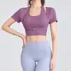 Deportes Fitness Colgante del Cuello Sujetador Corto de Yoga Falso Dos Piezas Integrado Taza Fija Superior Casual para Exteriores Correr