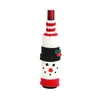 Nova decoração criativa de Natal bolsa de lã tricotada para garrafa de vinho Capa de garrafa de vinho para bar de Natal restaurante