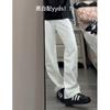 Pantalones vaqueros desgastados de estilo americano para hombre, de corte recto, holgados, de estilo urbano europeo y americano, para primavera y otoño