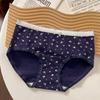 Roupa Íntima Feminina Floral Retrô 10A Algodão Antibacteriano Fundo Estendido para Meninas Algodão Puro Sem Costura Cintura Média Roupa Íntima Feminina