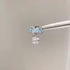 Flash Explosivo Quadrado Tigela de Açúcar Flor Aço Titânio Brinco Stud para Osso da Orelha Tarraxa Pequena Design de Nicho Sentido de Design Exquisite Acessórios de Brinco Feminino
