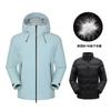 Chaqueta Ligera de Alta Calidad para Exteriores para Hombres y Mujeres, Cortavientos, Impermeable, Transpirable, Rellena de Plumas, Chaqueta Cálida para Montañismo