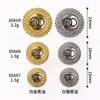 Anillo Doble Cosido a Mano Lana Metálica Abrigo Chaqueta Traje Botones Formales Botones Oro Accesorios de Ropa