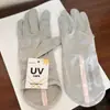 Guantes Japoneses Deportivos de Protección Solar, Longitud Extendida, Unisex, Estilo Delgado Primavera y Verano, Seda de Hielo, Sensación Fresca, Protección UV, Gris