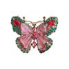 Broche Mariposa de Cristal de Industria Pesada Moda Animal Insecto Broche para Mujer Corsage Versátil para Abrigo Medio