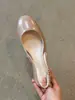 Primer Encuentro Ji Dulce Reductor de Edad Tacón Cuña Baja Zapatos de Salón Estilo Ballet para Mujer Sandalias Slip-On con Correa Trasera