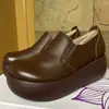 Zapatos de Plataforma Grulla de Almohada Blancos, Casuales de Punta Redonda para Aumentar la Altura, Primavera/Otoño para Mujer, Suela Gruesa, Estilo Nuevo sin Cordones, Retro, Suela Suave, Zapatos Perezosos