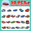 Compra Direta Transfronteiriça de 50 Adesivos Divertidos de Corrida para Crianças, Desenho Animado Supercarro Jdm Racing Adesivos Personalizados Legais Sem Repetição