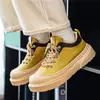 Zapatos de Hombre Estilo Nuevo Estilo Hong Kong Tenis Casuales Otoño e Invierno Zapatos Deportivos Gruesos de Moda para Aumentar Estatura para Estudiantes