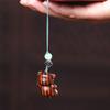 Sándalo Oso Volador Lindo Colgante Creativo para Teléfono Móvil Accesorio Llavero Regalo Artesanías de Talla de Madera