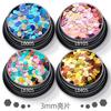 Kit popular Amazon 3mm lantejoulas super brilho esmalte para unhas acessórios de epóxi maquiagem corporal joias de cores mistas atacado