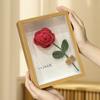 Marco de Fotos de Flor Tejida Tridimensional DIY Hecho a Mano Creativo Decorativo de Escritorio para la Entrada del Hogar Regalo para el Día del Maestro