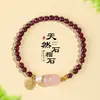 Pulsera Pixiu de Amatista con Perlas de Granate Natural para Mujer Moda Viajes Pulsera de Perlas de Agua Dulce Natural de la Fortuna