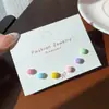 Set de Aretes de Flores Coloridas para Mujer, Aguja de Plata Verano Dulce Corazón Goteo de Aceite Fresco y Compacto Aretes Dopamina Estudiante