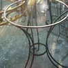 Mesa de Centro Forjada de Metal Artesanal para el Hogar Mesa de Centro Sólida de Hierro para Casa Restaurante Mesa de Té Artesanal Forjada