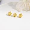 5 diseños originales de estrellas bañadas en cobre y oro de 18 quilates con cuentas de agujero recto, accesorios de joyería para hacer tú mismo, pulsera, collar con cuentas de agujero pasante.