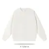 Sudadera de cuello redondo de forro polar engrosado de 350 g, corte holgado y cálida, color liso, unisex, personalizable con impresión de logotipo