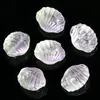 Nuevas Cuentas de Vidrio Imitación Concha Tridimensional Doble Cara con Agujeros Horizontales Translúcidos para Pulseras, Collares y Accesorios de Joyería DIY